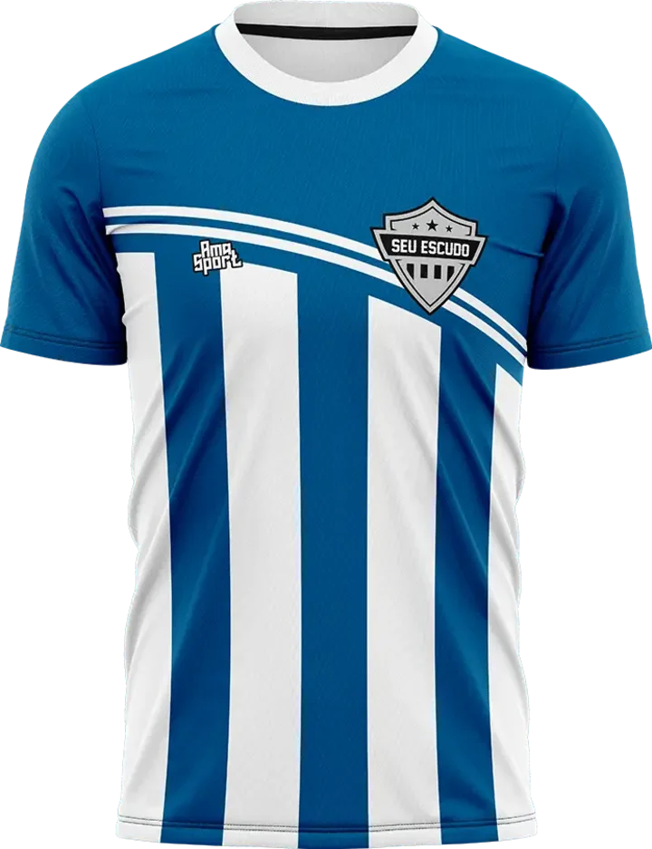 Vista 2: Camiseta personalizada básica gola careca — Modelo 001
