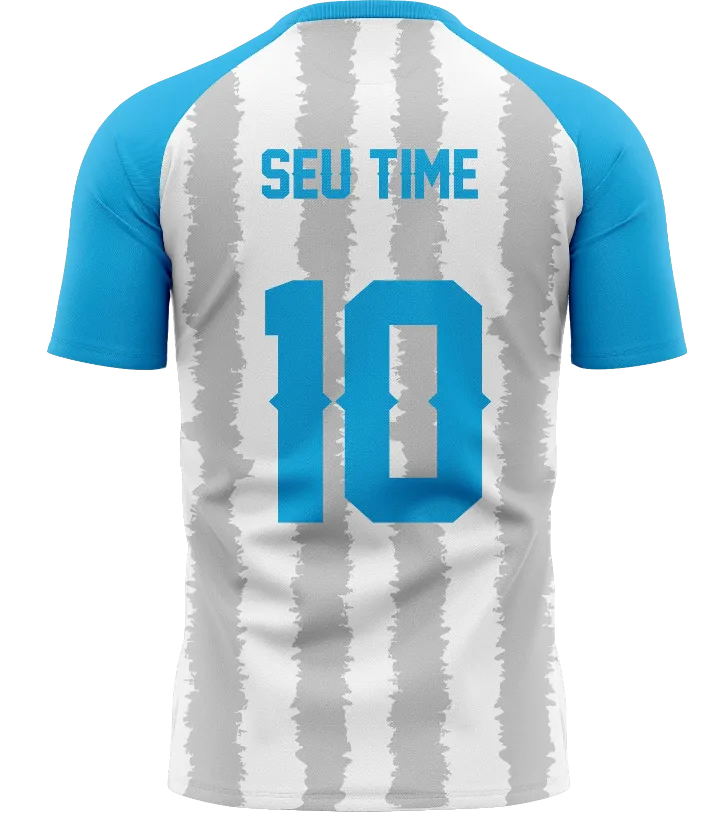 Vista 3: Camiseta personalizada raglan gola careca — Modelo 004