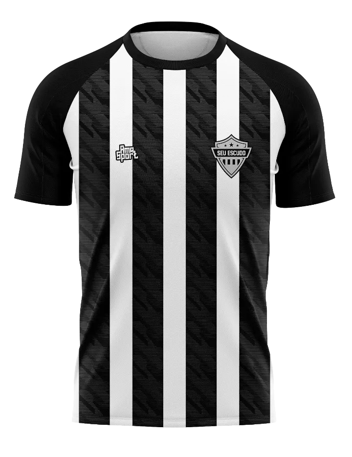 Vista 2: Camiseta personalizada raglan gola careca — Modelo 003