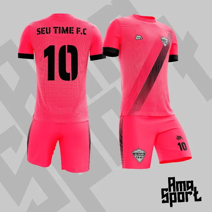 Vista 7: Uniforme personalizado básico gola careca — Modelo 010