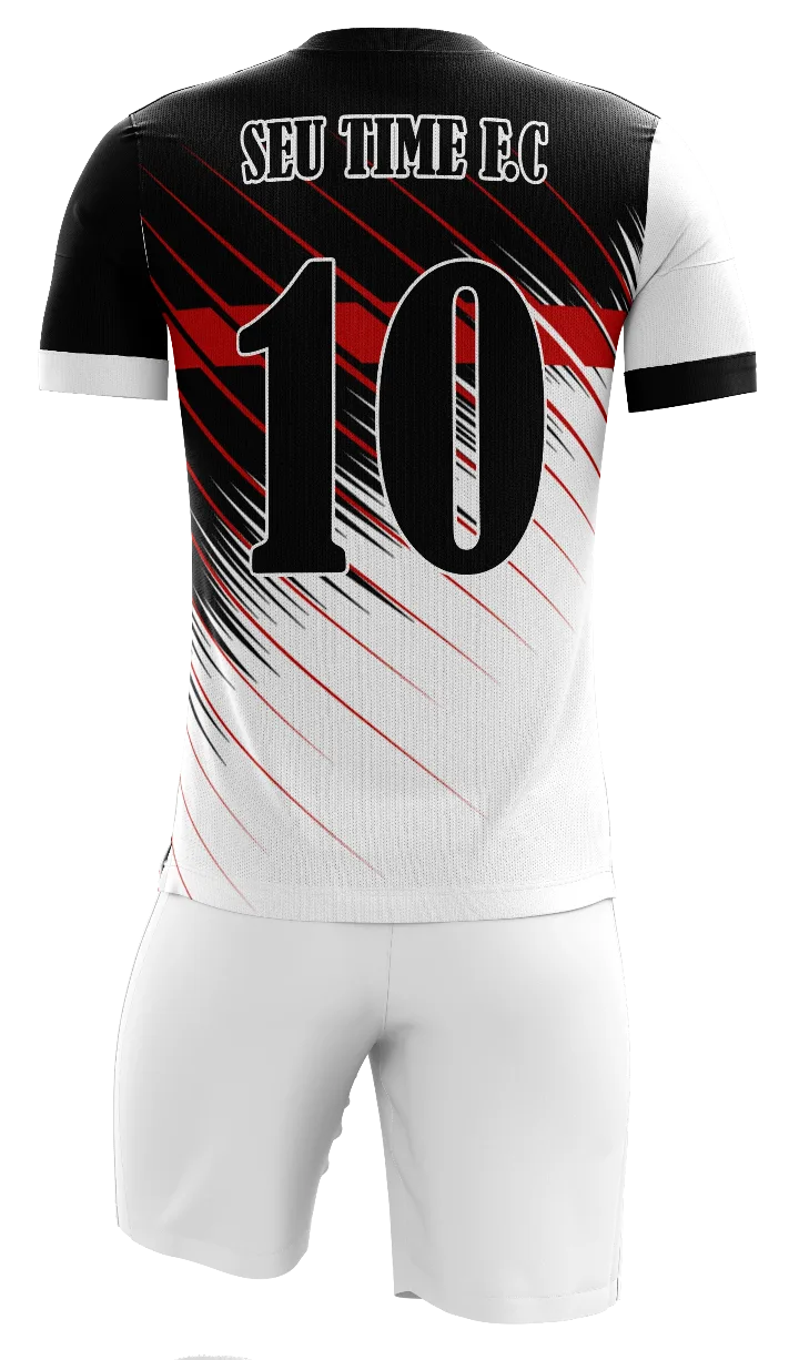 Vista 3: Uniforme personalizado básico gola careca — Modelo 005