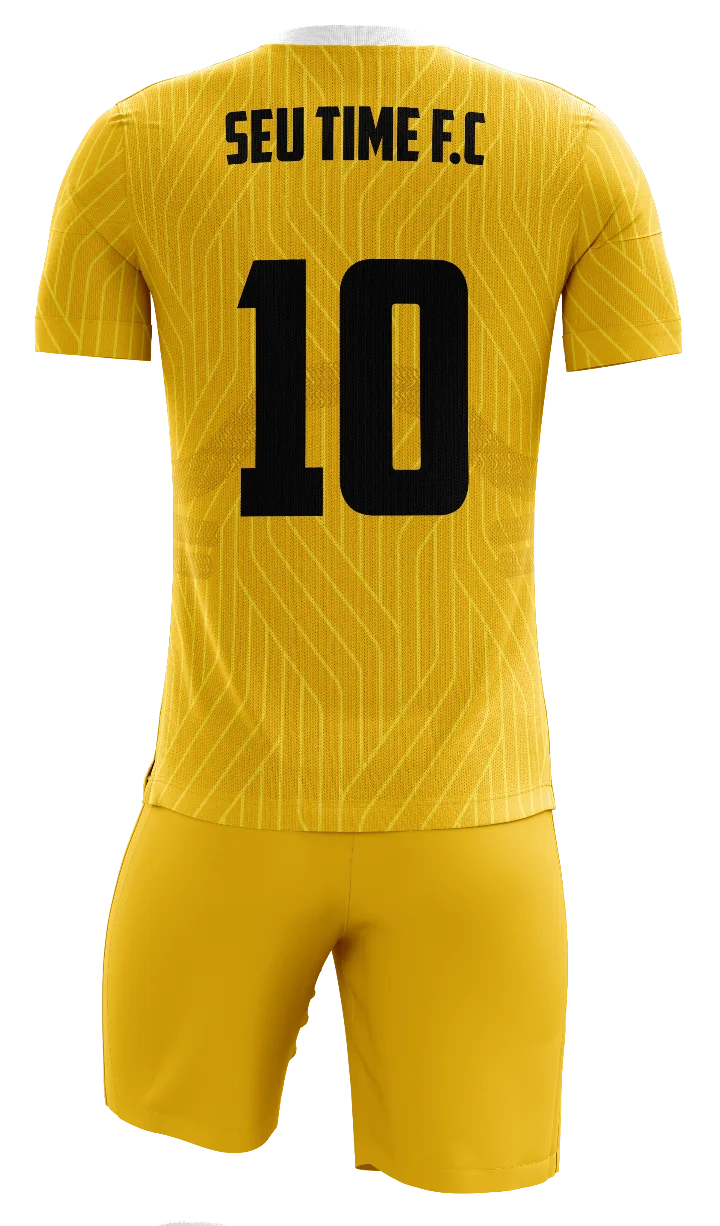 Vista 3: Uniforme personalizado básico gola careca — Modelo 007