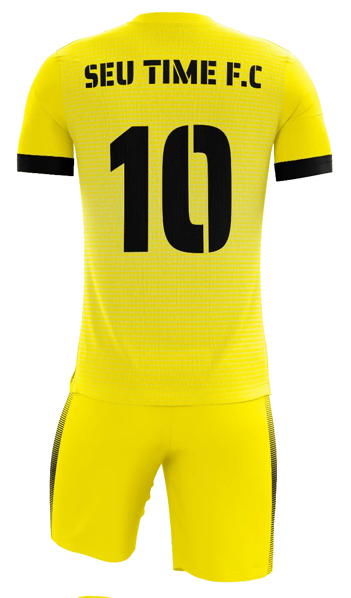 Vista 3: Uniforme personalizado básico gola careca — Modelo 010
