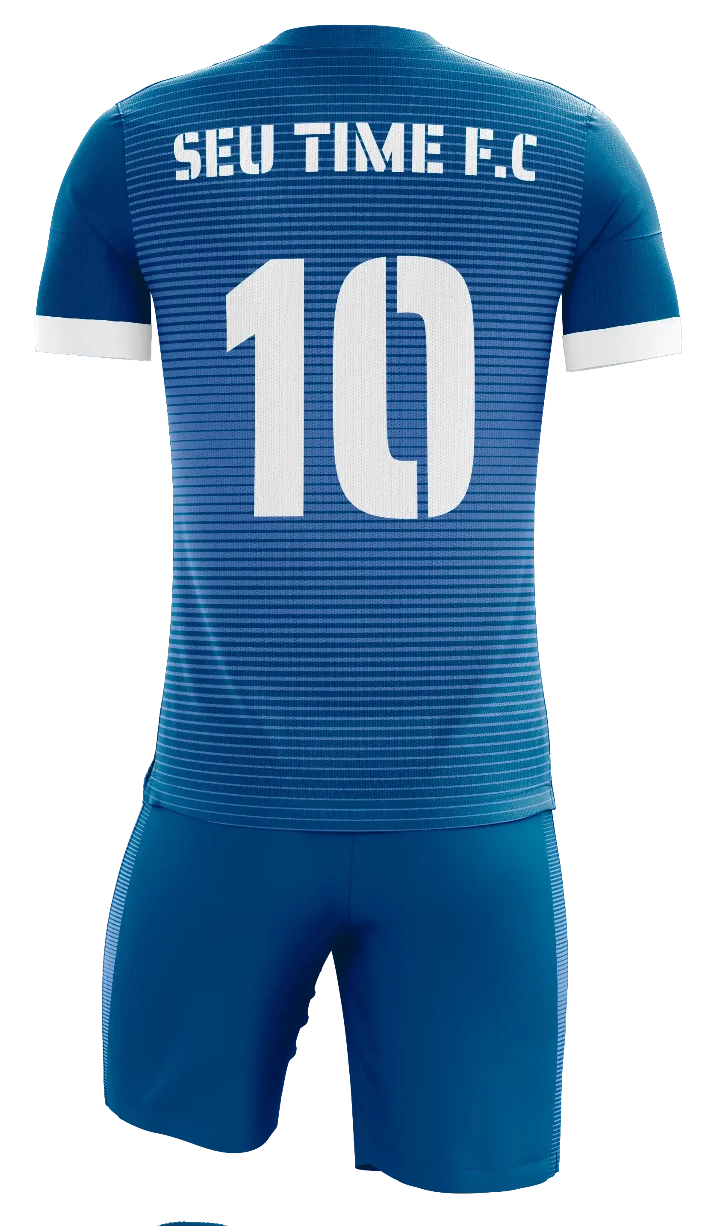 Vista 6: Uniforme personalizado básico gola careca — Modelo 010