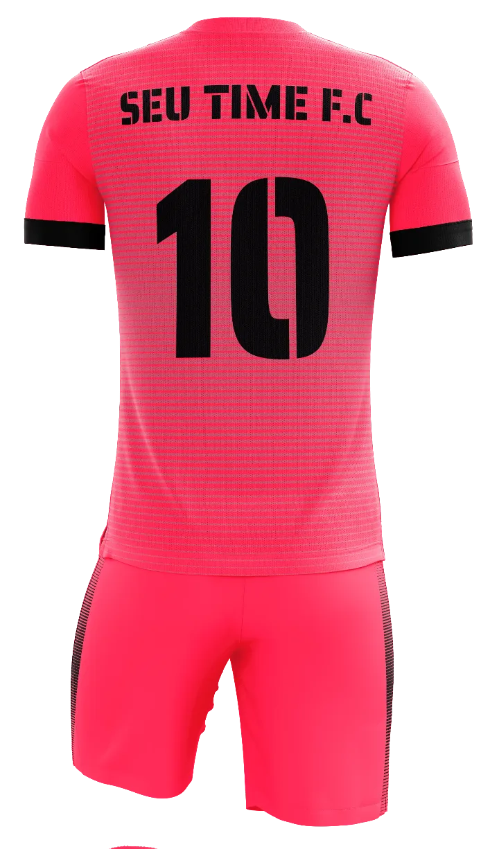 Vista 9: Uniforme personalizado básico gola careca — Modelo 010