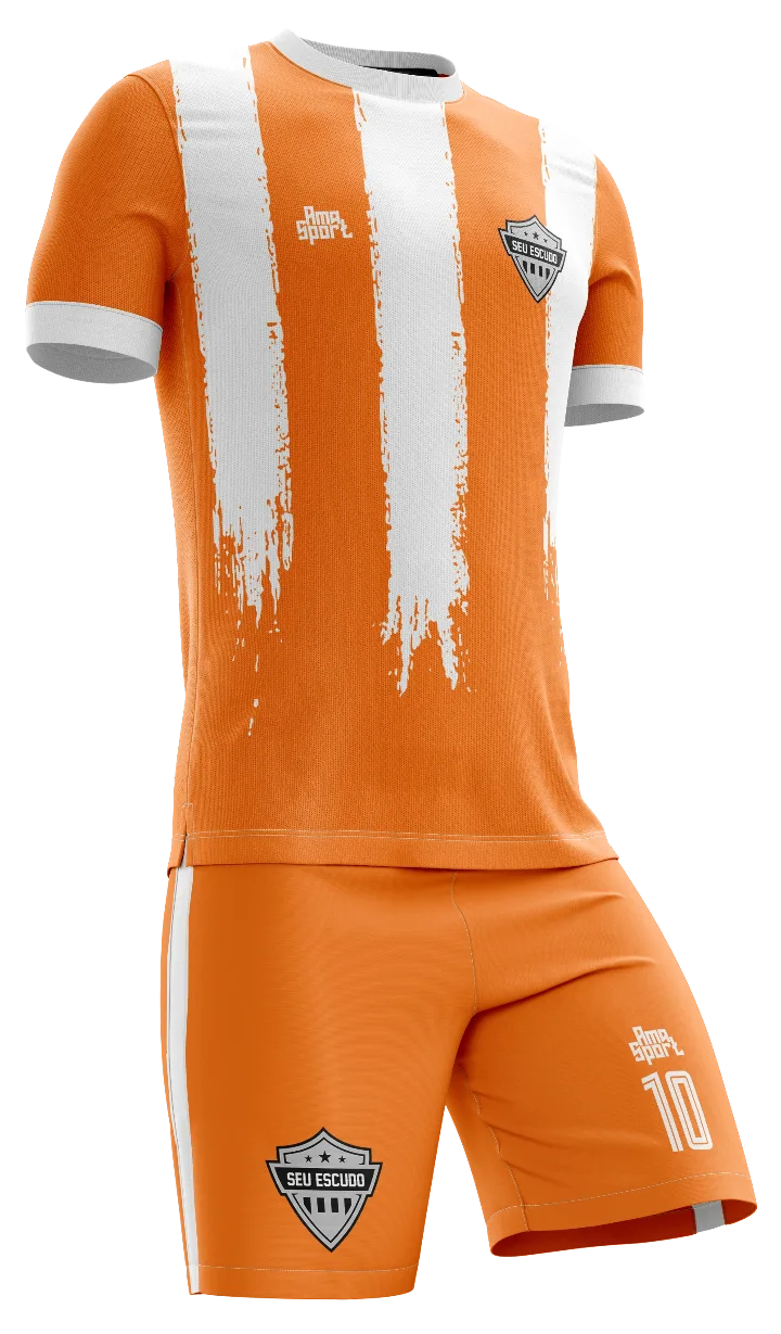 Vista 2: Uniforme personalizado básico gola careca — Modelo 006