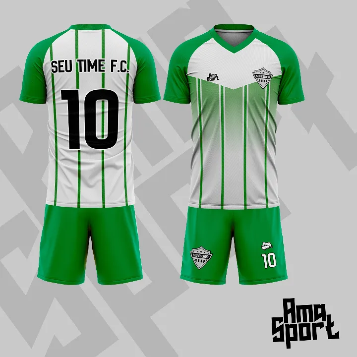 Vista 4: Uniforme personalizado raglan gola v — Modelo 011