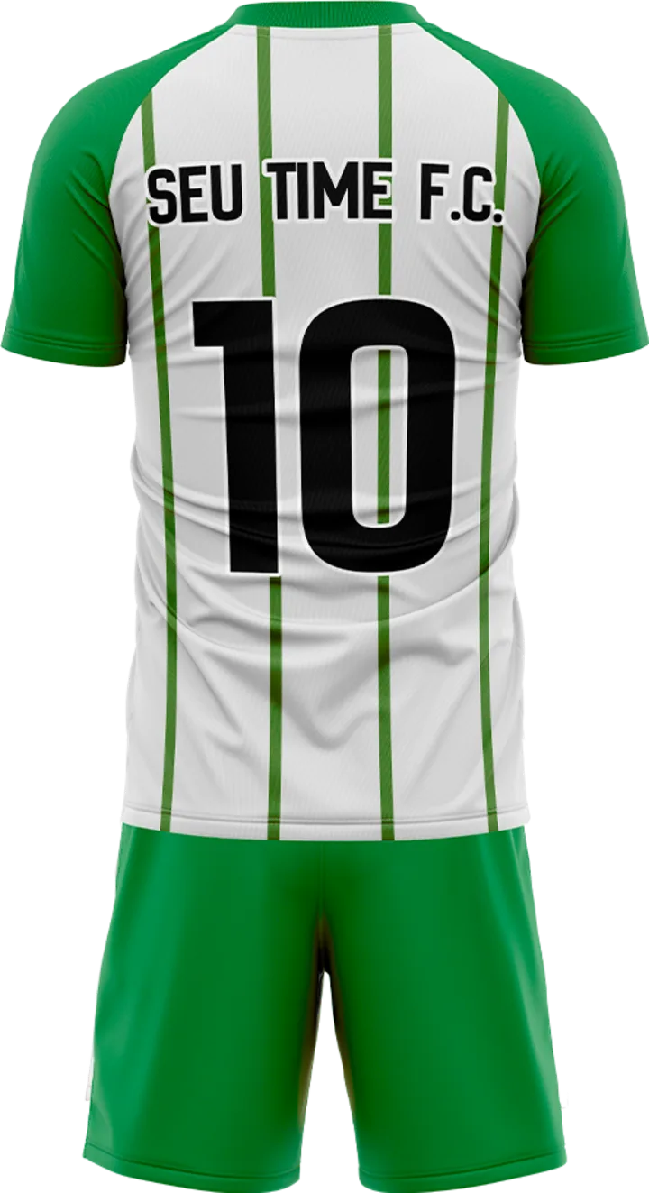 Vista 6: Uniforme personalizado raglan gola v — Modelo 011