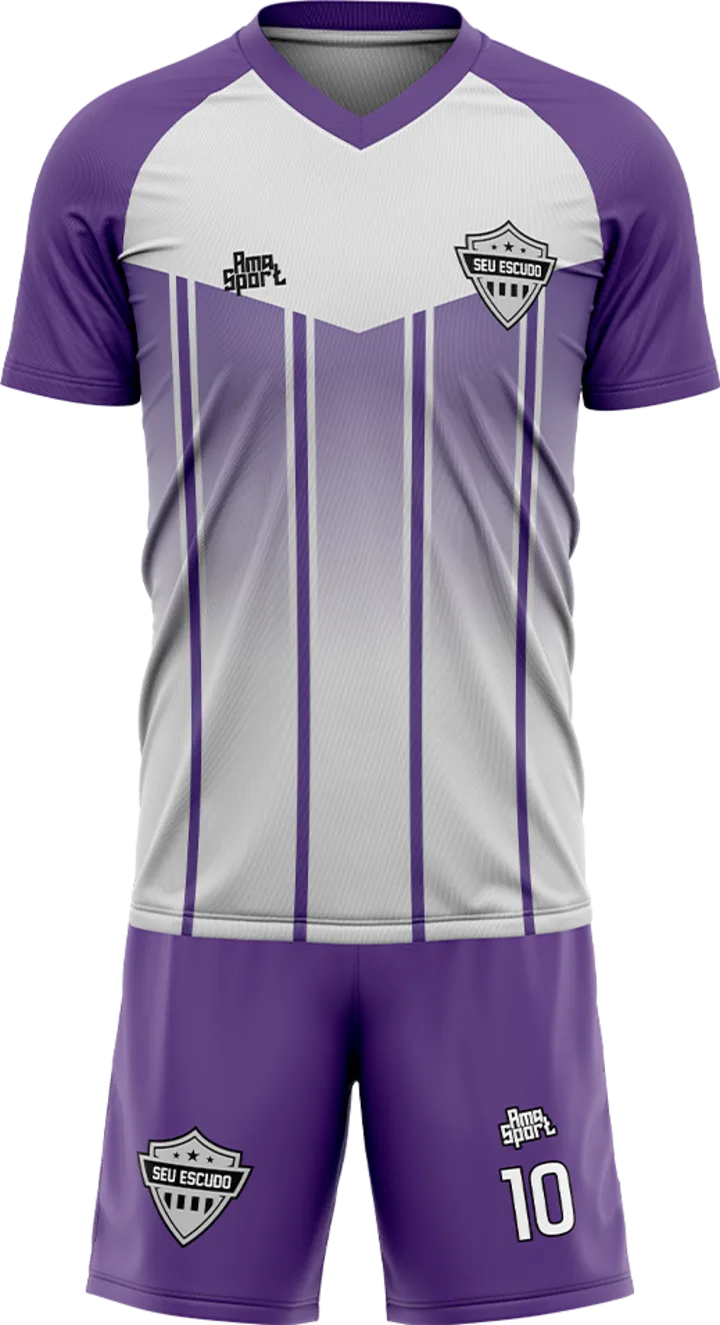 Vista 2: Uniforme personalizado raglan gola v — Modelo 011