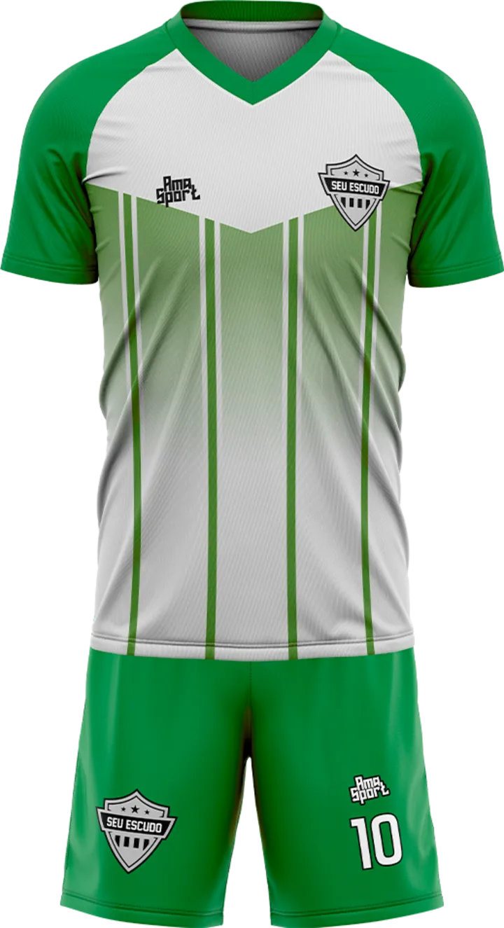 Vista 5: Uniforme personalizado raglan gola v — Modelo 011